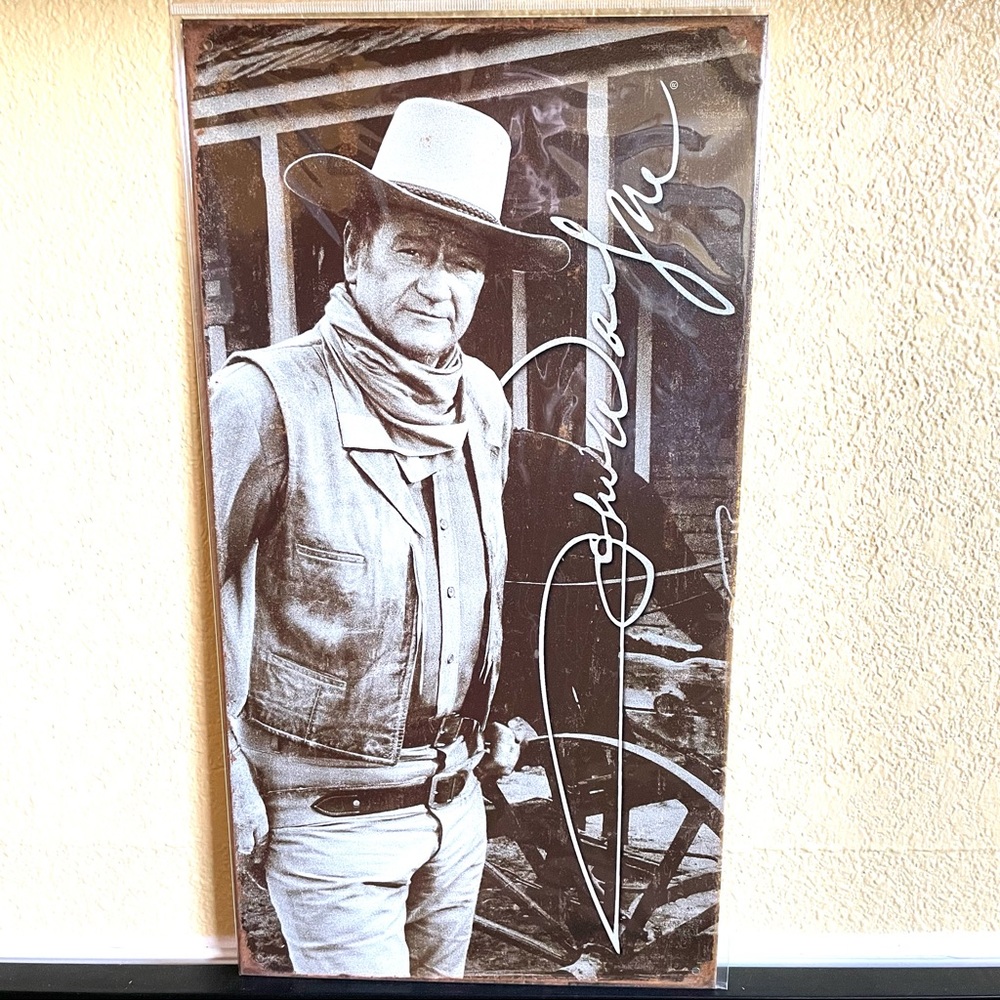 NEW John Wayne Metal Sign